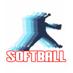 Fast Pitch Softball Silhouette T-shirts