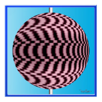 Fast Rotating Pink Globe Poster