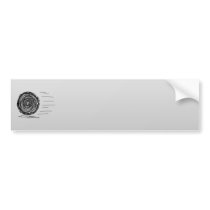 Fast. Rush. Symbol in Black on Gray. Bumper Stickers