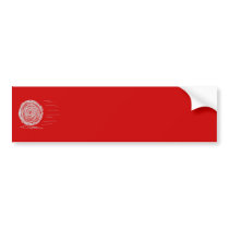 Fast. Rush. Symbol in Gray on Red. Bumper Stickers
