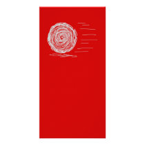 Fast. Rush. Symbol in Gray on Red. Personalized Photo Card