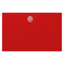 Fast. Rush. Symbol in Gray on Red. Stationery