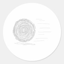 Fast. Rush. Symbol in Gray on White. Sticker