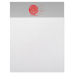 Fast. Rush. Symbol in Red on Gray. Personalized Letterhead