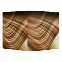 Fast Waves Texture: Golden Brown Motion Trails 3 Ring Binders