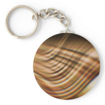 Fast Waves Texture: Golden Brown Motion Trails Key Chain