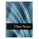 Fast Waves Texture: Stormy Blue Motion Trails Notebook