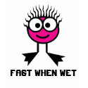 Fast When Wet - Pink Swim Character t-shirts by swimclub Fast When Wet - Pink Swim Character t-shirts
