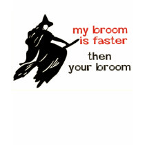 Faster broom t-shirts