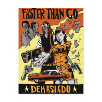 Faster Than Go Postcard postcards by 40ozcomics Faster Than Go Postcard postcards