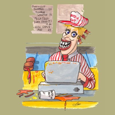 Fastfood Cashier long shirt by ThomasMac