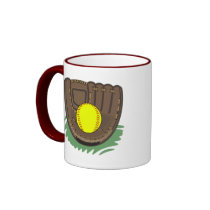 Fastpitch Softball and Glove Mug