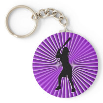 Fastpitch Softball Batter Keychain