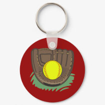 Fastpitch Softball Glove Key Chain keychains