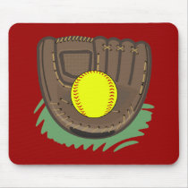 Fastpitch Softball Glove Mouse Pad mousepads