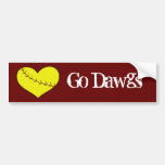 Fastpitch Softball Heart Bumper Sticker