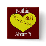 Fastpitch Softball Heart Button