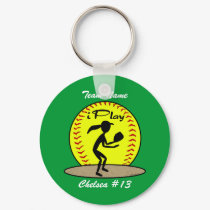 Fastpitch Softball Keychain