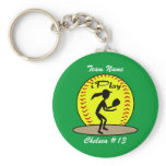 Fastpitch Softball Keychain
