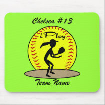 Fastpitch Softball Mousepad by RedRider08 Fastpitch Softball Mousepad