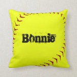 Fastpitch Softball Throw Pillow