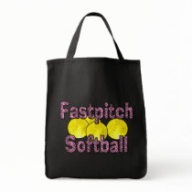 Fastpitch Softball Zebra Style Tote Bag