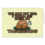 Fat bird thanksgiving greeting cards