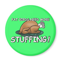 Fat bird thanksgiving magnets