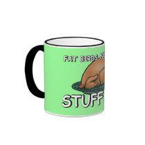 Fat bird thanksgiving coffee mug