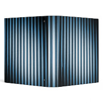 Fat Black & Blue Stripes Vinyl Binder