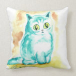 Fat Blue Cat Pillows