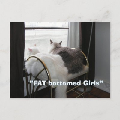 Fat Butt girls postcard by KatAnnette Fat bottomed girls