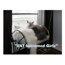 Fat Butt girls postcard
