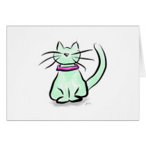 Fat Cat Card by Quequay Fat Cat Card
