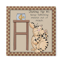 Fat Cat Dieting Tip #1 - Fridge Magnet by berkeleygirlforever Fat Cat Dieting Tip #1 - Fridge Magnet
