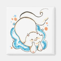 fat cat luv fridge magnet