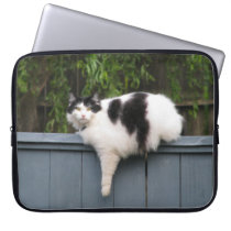 Fat Cat On Fence Computer Sleeve