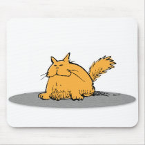 Fat Cat on the Mousepad mousepads