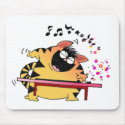 Fat Cat Play Keyboard mousepads by Toonboy Fat Cat Play Keyboard mousepads
