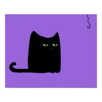 Fat Cat Purple Print (customizable)