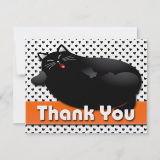FAT CAT THANK YOU CARD invitation
