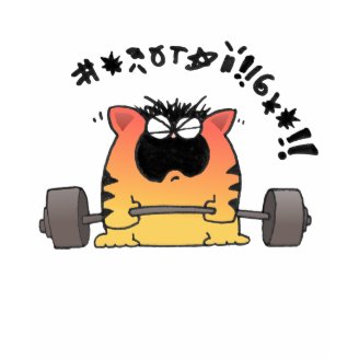 Fat Cat Weight Lift t-shirts