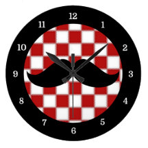 Fat Chef Mustache Clock