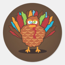 Fat Cute Turkey Sticker