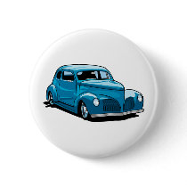 Fat Fendered Hot Rod Coupe buttons by hotrodshirts Fat Fendered Hot Rod Coupe buttons