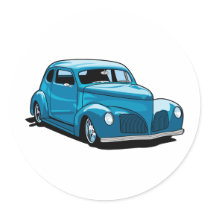 Fat Fendered Hot Rod Coupe stickers