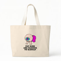 Fat kids are harder to kidnap baby t-shirt tote bag