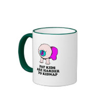 Fat kids are harder to kidnap baby t-shirt mugs
