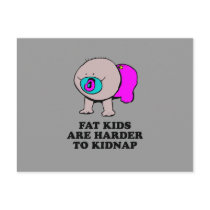 Fat kids are harder to kidnap baby t-shirt postcards