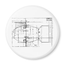 Fat Man atomic bomb Fridge Magnet